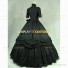 Victorian Style Gothic Black Ball Gown Reenactment Steampunk Lolita Dress