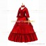 Medieval Renaissance Lolita Princess Ruffled Red Ball Gown Dress