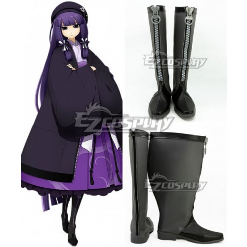 XBlaze Code Embryo Mei Amanohokosaka Black Shoes Cosplay Boots