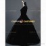 High Quality Black Gothic Victorian Royal Regal Queen Dress Reenactment Clothing