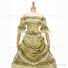 Classic Victorian Steampunk Ruffles Herrlich Golden Ball Gown Dress