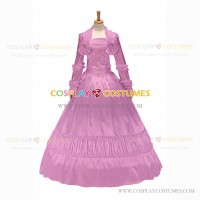 Gothic Lolita Victorian Rococo Stage Long Luxury Pink Dress Ball Gown