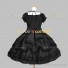 Black Gothic Lolita Dress Punk Lolita Criss-cross Tiered Bow Dress