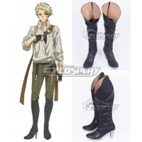 Violet Evergarden Benedict Blue Black Shoes Cosplay Boots