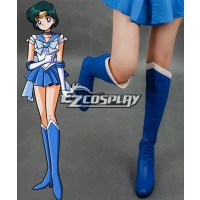 Sailor Moon Mizuno Ami Sailor Mercury Bule Shoes Cosplay Boots