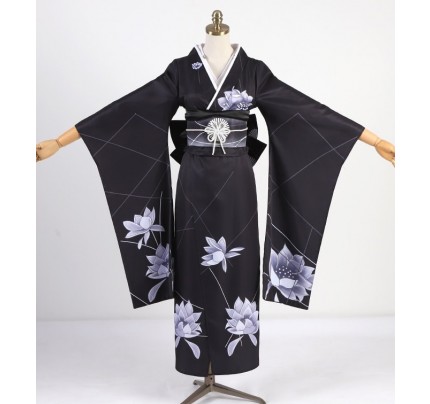 Yosuga No Sora Sora Kasugano Black Kimono Cosplay Costume