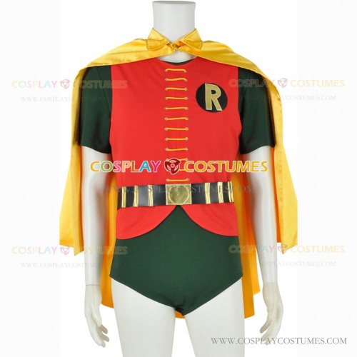 Batman 1966 Cosplay Robin Costume Yellow Cape Set