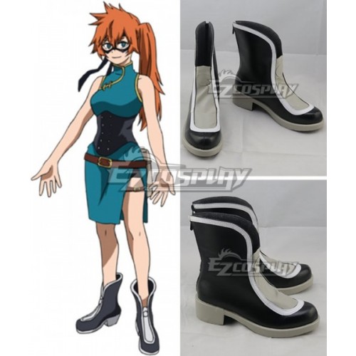 My Hero Academia Boku no Hero Akademia Itsuka Kendo Battle Suit Black Grey Shoes Cosplay Boots