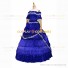 Classic Victorian Steampunk Ruffles Herrlich Royal Blue Ball Gown Dress