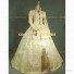 Faire Queen Elizabeth Tudor Period Jacquard Dress Antique Court Regal Queen Lady Gown Light Yellow