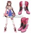 Overwatch OW D.Va DVa Hana Song Pink Shoes Cosplay Boots