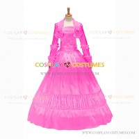 Gothic Lolita Victorian Rococo Stage Long Luxury Pink Dress Ball Gown