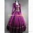 Classical Gothic Lolita Dress Vintage Brocaded TheatrerBall Gown Dress Purple