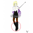 RWBY Beacon Academy staff Glynda Goodwitch High Heel boots Cosplay Shoes