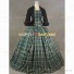 Civil War Victorian Style Ladies Tartan Gown Dress