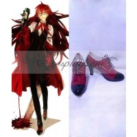 Black Butler Grell Sutcliff Red Butler Shinigami Red Cosplay Shoes