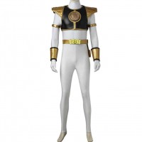 Mighty Morphin Power Rangers White Ranger Tommy Oliver Cosplay Costume