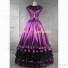 Short Sleeves Gothic Violet Purple Southern Belle Dress