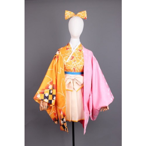 Vocaloid Kagamine Rin Kimono Cosplay Costume