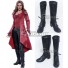 Marvel Captain America: Civil War Scarlet Witch Wanda Django Maximoff Black Shoes Cosplay Boots