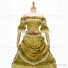 Classic Victorian Steampunk Ruffles Herrlich Dark Golden Ball Gown Dress