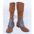 Disney Tangled Flynn Rider Brown Shoes Cosplay Boots