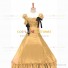 Vintage Gothic Lolita Victorian 18th Century Light Yellow Ruffles Evening Ball Gown Dress