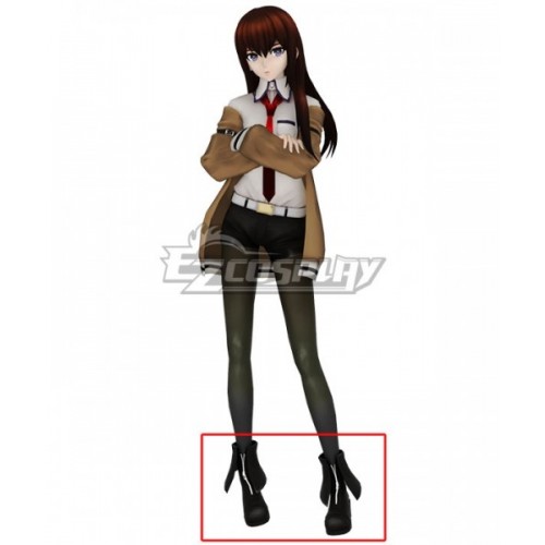 Steins; Gate Steins Gate Kurisu Makise Black Shoes Cosplay Boots