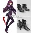 Fate Grand Order Lancer Scathach Black Shoes Cosplay Boots