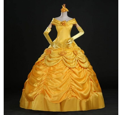 Deluxe Beauty And The Beast Belle Dress Cosplay Costume