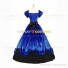 Civil War Southern Belle Lolita Victorian Theater Royal Blue Long Ball Gown Dress