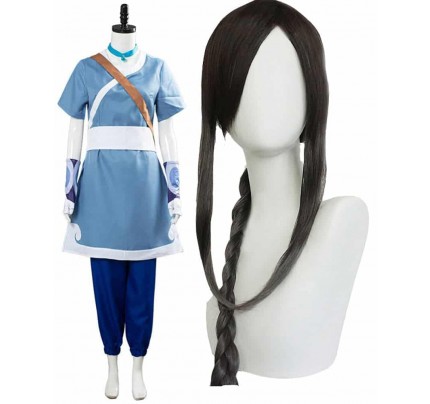 Avatar The Last Airbender Katara Cosplay Costume Kid Adult 