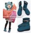 Clockwork Planet Naoto Miura Female Blue Cosplay Shoes