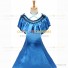 Civil War Victorian Rococo Lolita Armelloses Kleid Evening Gown Blue Dress