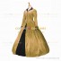 Retro Victorian Classic Turtle Neck Stage Golden Long Dress Ball Gown