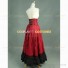 Edwardian Victorian Punk Maid Prairie Pioneer Floor Length Skirt Burgundy