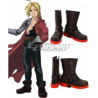 Fullmetal Alchemist Edward Elric Black Shoes Cosplay Boots