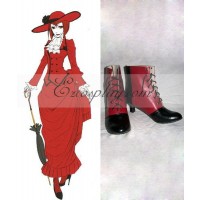 Black Butler Angelina Dulles Red Black Cosplay Shoes