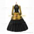 Gothic Victorian Marie Antoinette Theater Layered Evening Gown Golden Dress