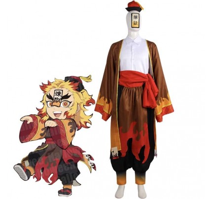 Demon Slayer: Kimetsu No Yaiba Kyojuro Rengoku Cosplay Costume