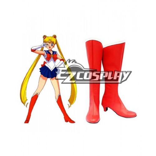 Sailor Moon Usagi Tsukino Red Cosplay Boots