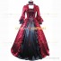 Gothic Victorian Style Satin Floral Wedding Dress Theater Reenactment Clothing