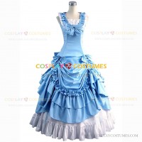 Victorian Southern Belle Little Women Ball Gown Prom Dress Sky Blue