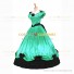 Civil War Southern Belle Lolita Victorian Theater Green Long Ball Gown Dress