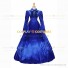 Victorian Gothic Lolita Reenactment Rococo Southern Belle Blue Ball Gown Dress