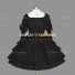 Victorian Style Gothic Lolita Dress Ruffled Turndown Collar Tiered Maid Dress