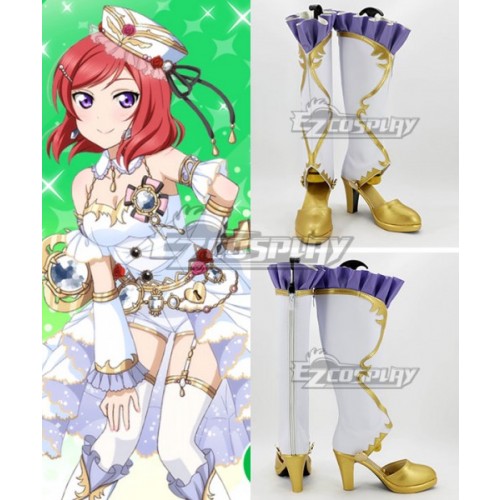 Love Live! Nishikino Maki White Shoes Cosplay Boots