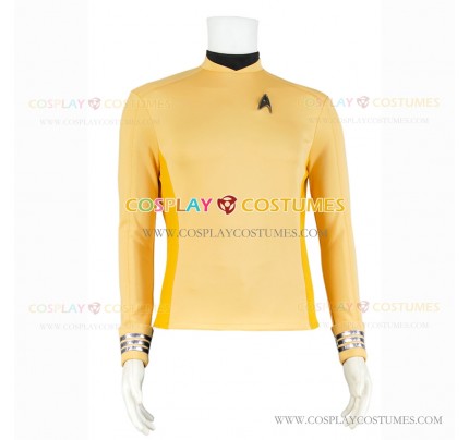 Captain James T. Kirk Costume for Star Trek Beyond Cosplay Yellow Shirt