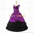 Vintage Gothic Lolita Victorian 18th Century Purple Ruffles Evening Ball Gown Dress