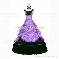 Steampunk Southern Belle Saloon Girls Theater Ruffles Light Purple Dress Evening Gown